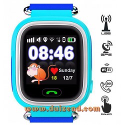 Touch Gps horloge telefoon tracer kind - Blauw