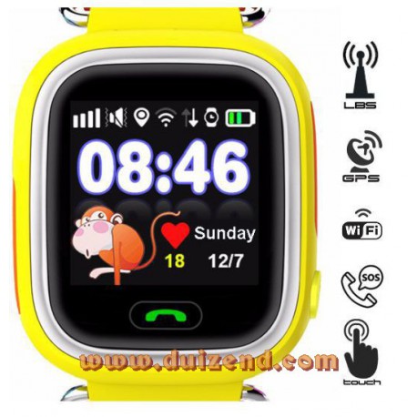 Gps Watch Geel Touchscreen Wifi + configuratie + incl Lebara Simkaart + incl verzendkosten !