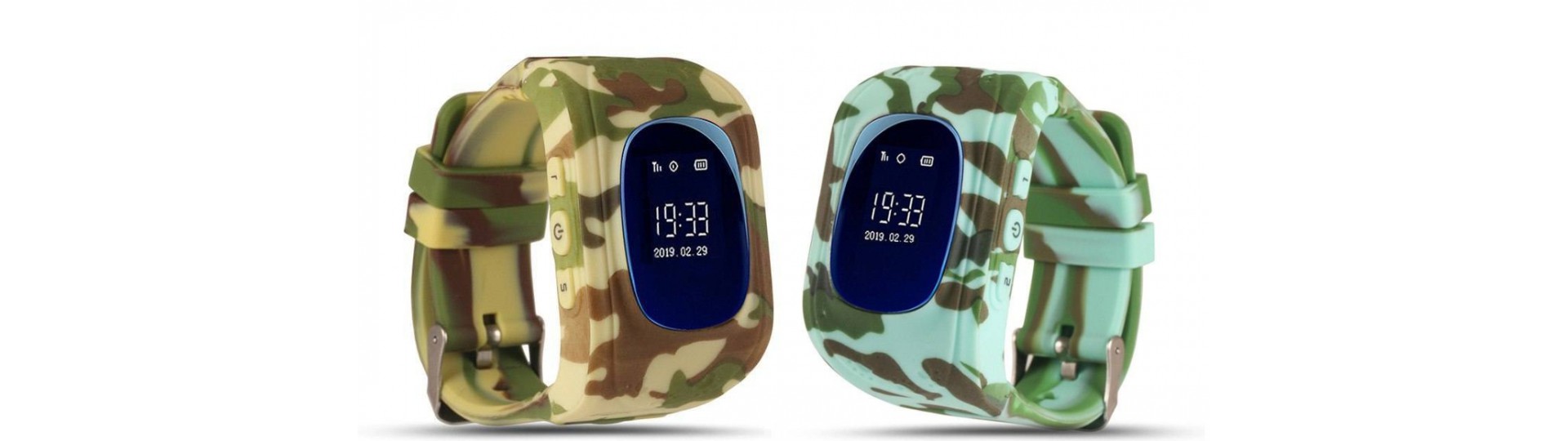 Camouflage horloge kind gps spotting telefoon tracker v2